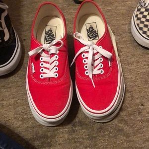 Red authentic vans